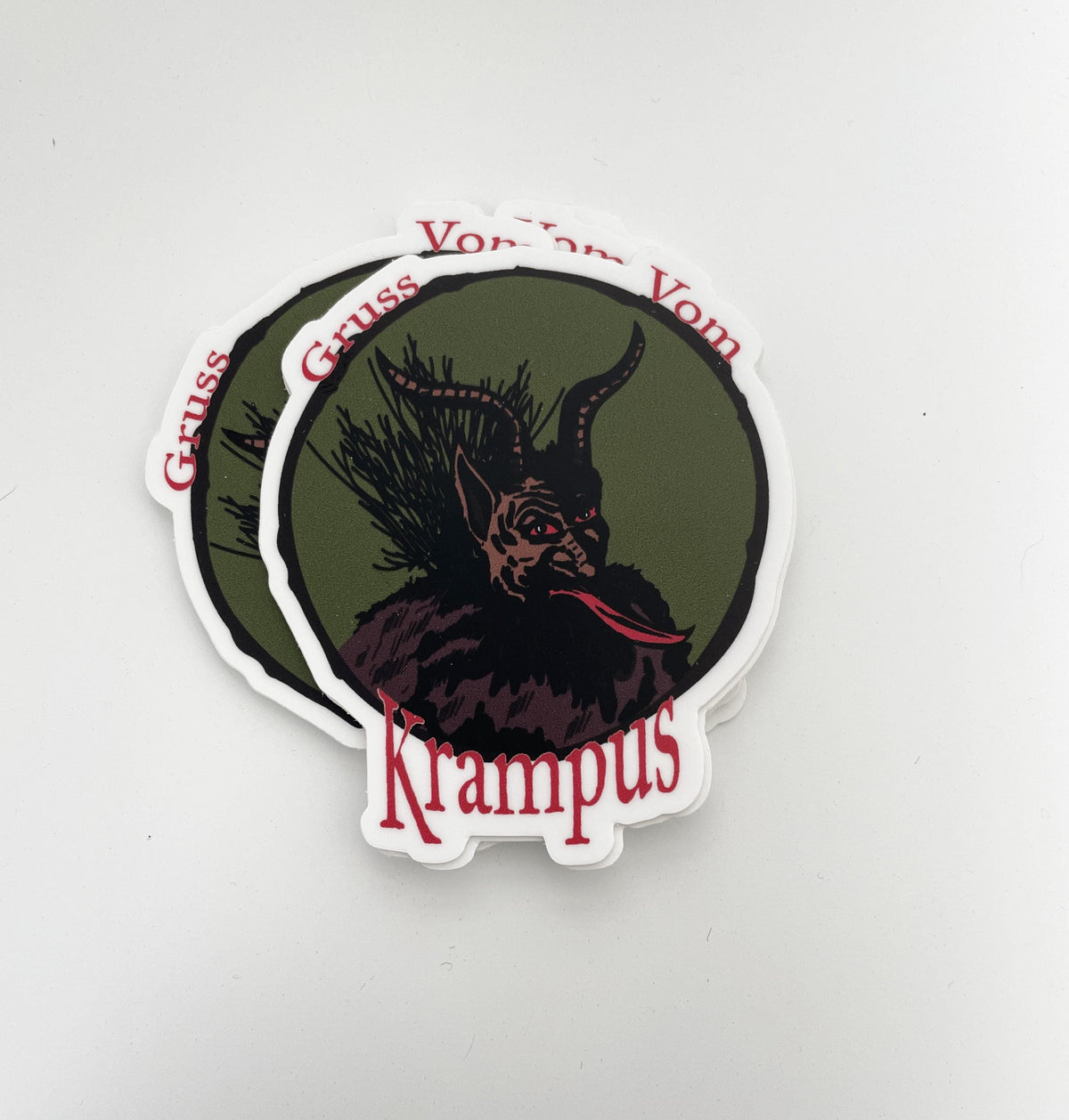 Gruss Vom Krampus Holiday Waterproof Vinyl Sticker Decal