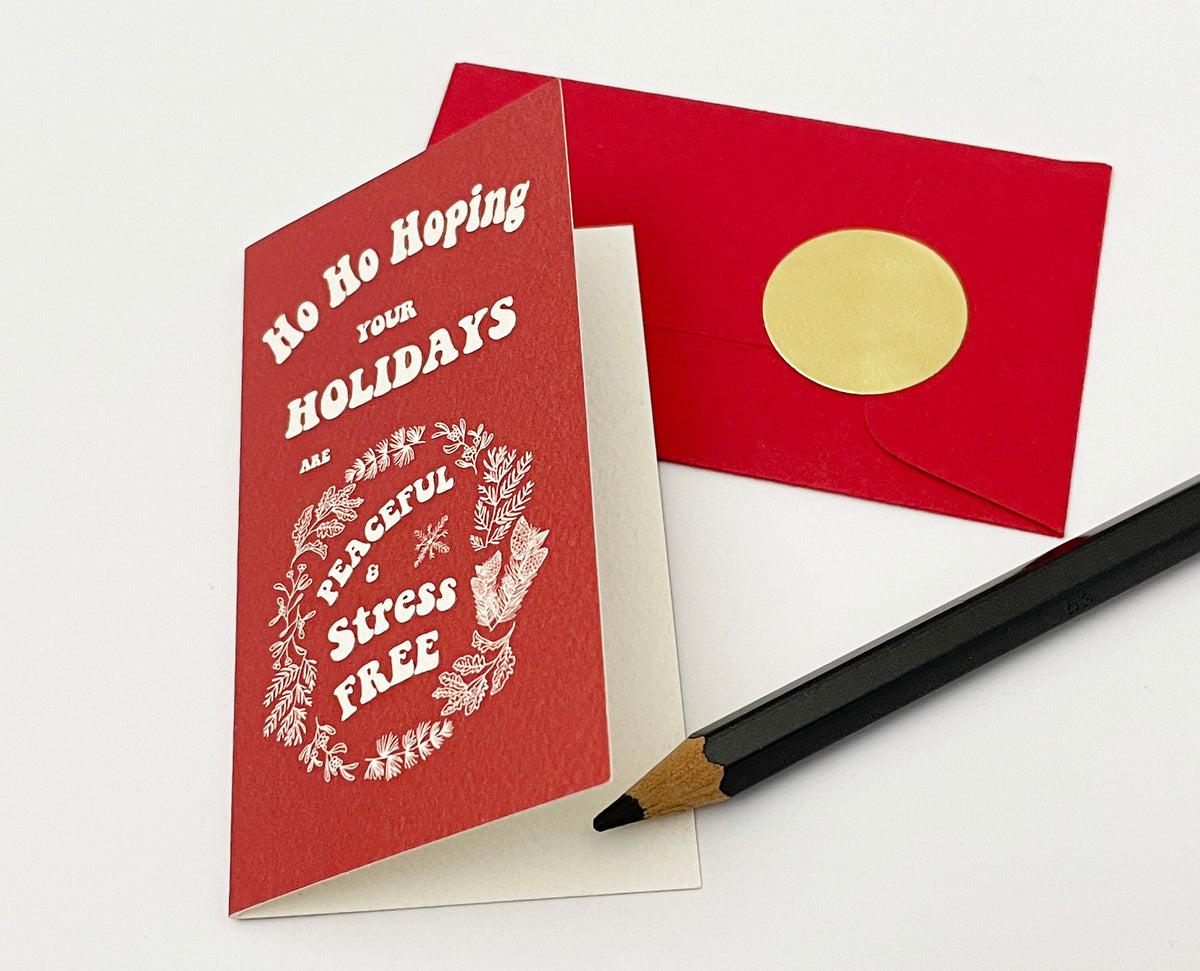 Peaceful Holiday Mini Card with Gold Envelope Sticker