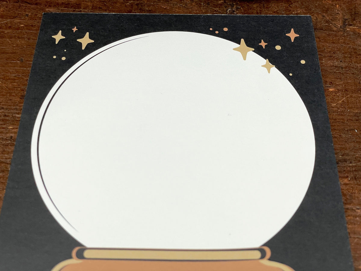 Crystal Ball Notepad: Spooky To-Do List, Witchy Gift