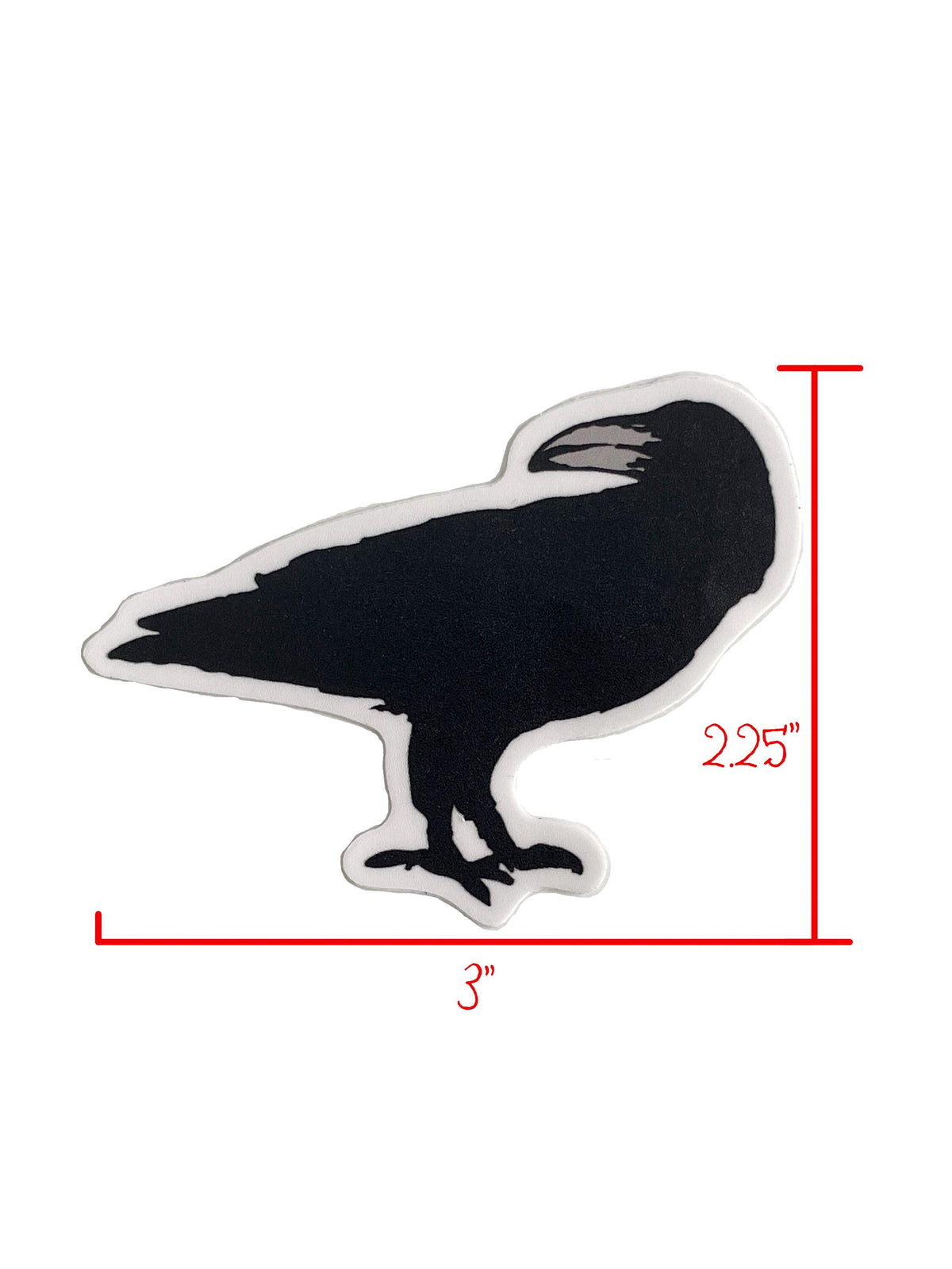 Gothic Raven Sticker: Waterproof Matte Vinyl, Halloween Decor