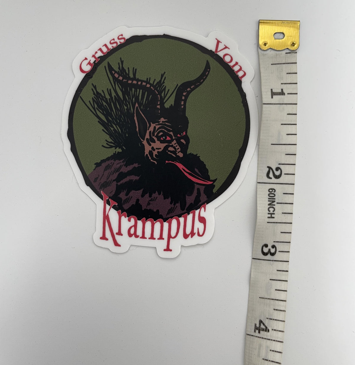 Gruss Vom Krampus Holiday Waterproof Vinyl Sticker Decal