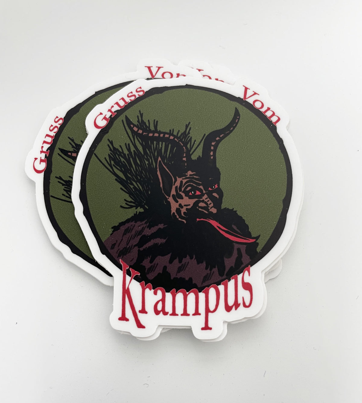 Gruss Vom Krampus Holiday Waterproof Vinyl Sticker Decal