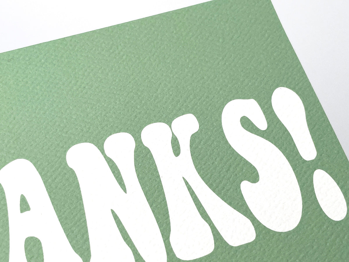 Retro Groovy Thank You Card: 70s Style (Kraft Envelope)