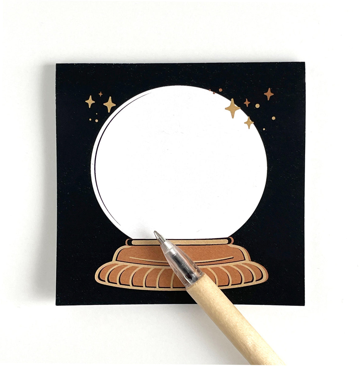 Crystal Ball Sticky Notes Spooky Witchy To-Do List