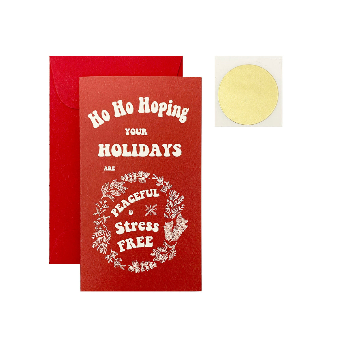 Peaceful Holiday Mini Card with Gold Envelope Sticker