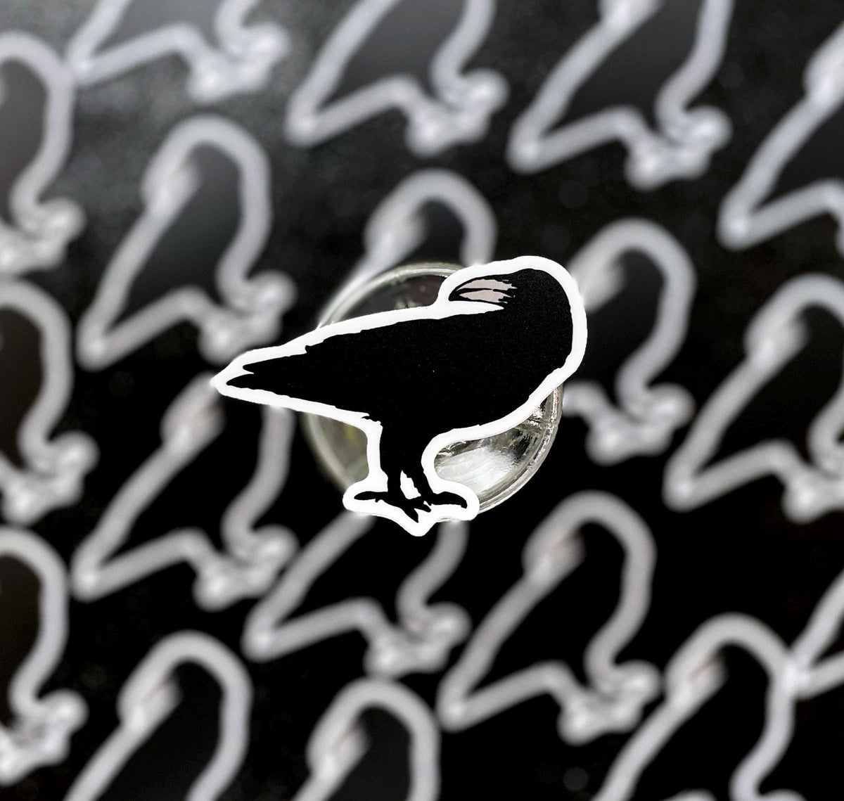 Gothic Raven Sticker: Waterproof Matte Vinyl, Halloween Decor