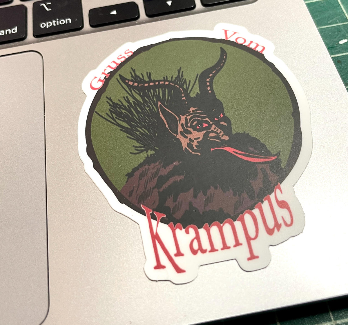 Gruss Vom Krampus Holiday Waterproof Vinyl Sticker Decal