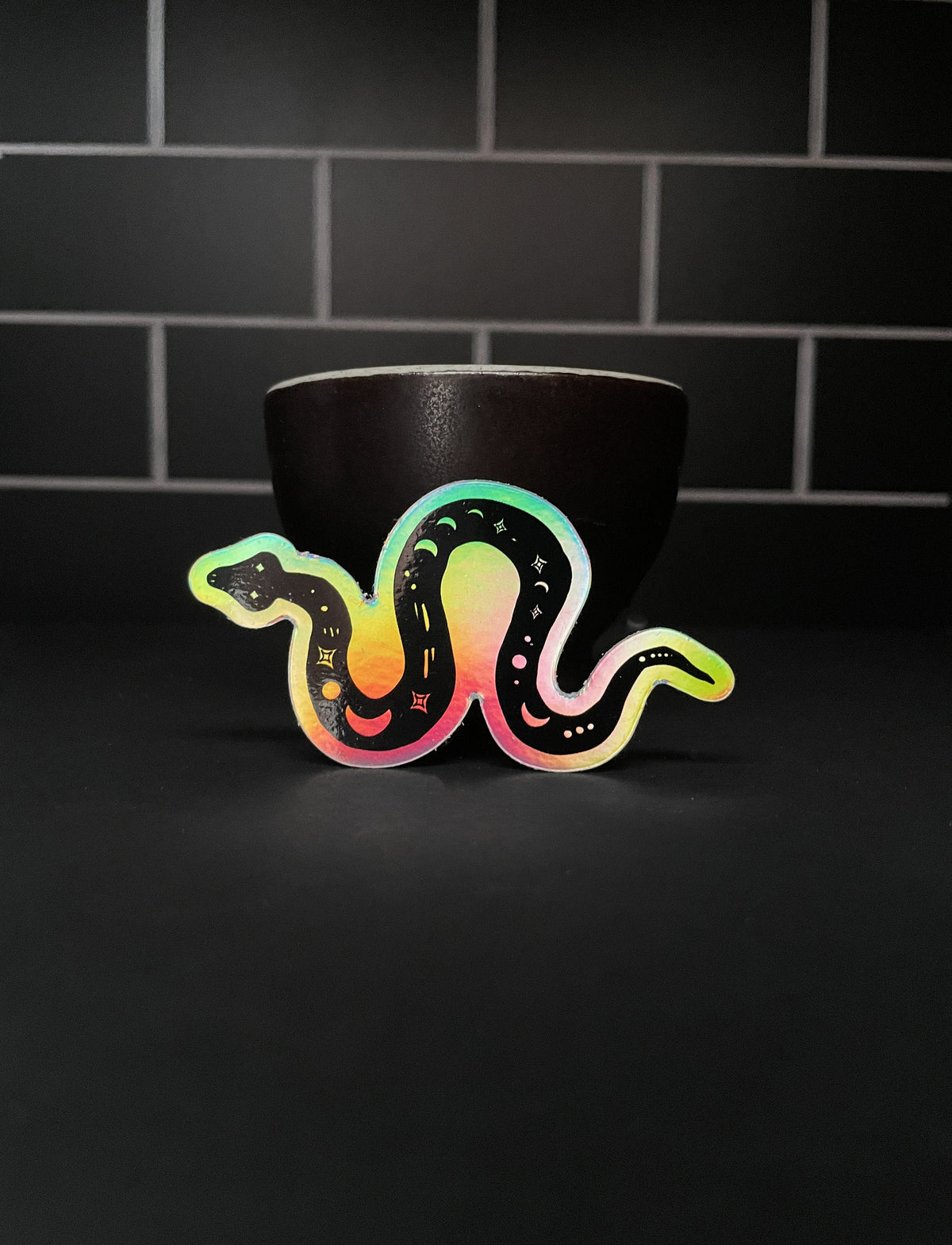 Holographic Snake Halloween Sticker, Spooky Season, Witchy Mystical Sticker Waterproof Decal