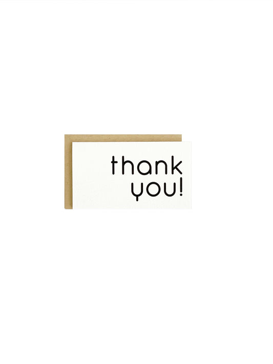 Mini Thank You Card Thin Font (2x3.5 inches)