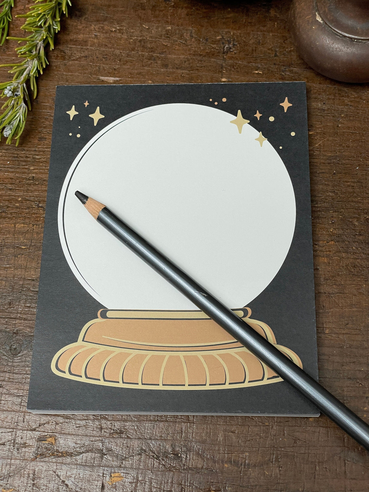 Crystal Ball Notepad: Spooky To-Do List, Witchy Gift