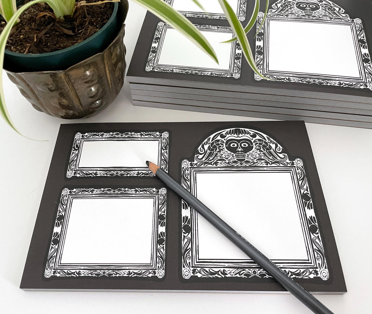 Gravestone Daily Notepad, Momento Mori, Goth Stationery