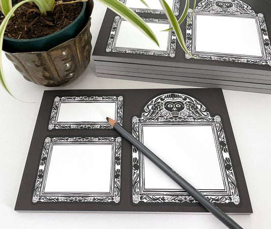 Gravestone Daily Notepad, Momento Mori, Goth Stationery