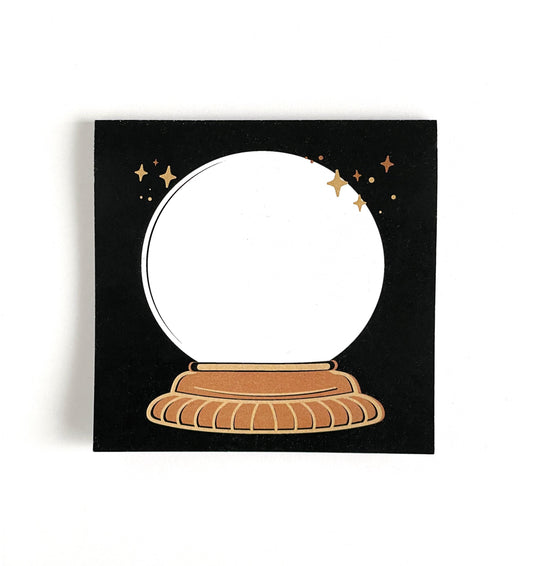 Crystal Ball Sticky Notes Spooky Witchy To-Do List