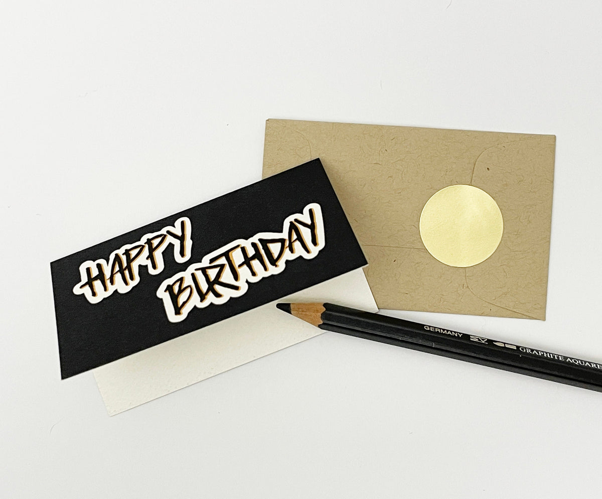 Rocker Style Birthday Mini Card: Alternative Greeting (2x3.5 inches)