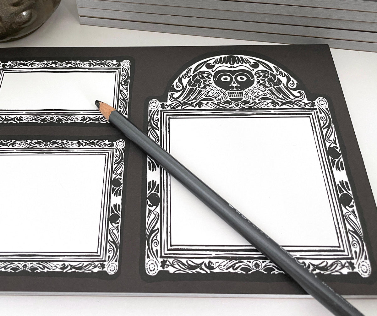 Gravestone Daily Notepad, Momento Mori, Goth Stationery